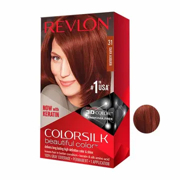 رنگ موی بلوند فندوقی شماره 31 - Revlon Colorsilk Beautiful Color  31 Dark Auburn